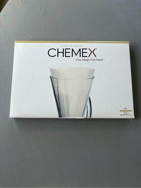 CHEMEX White Bonded Coffee Filters - 100 Count